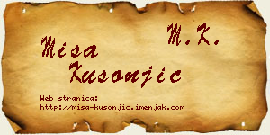 Miša Kusonjić vizit kartica